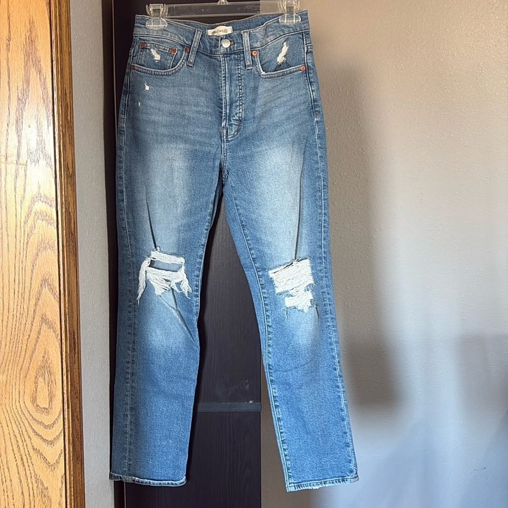 Madewell Women’s Sz 25 The Perfect Vintage Jean Distressed Straight Leg